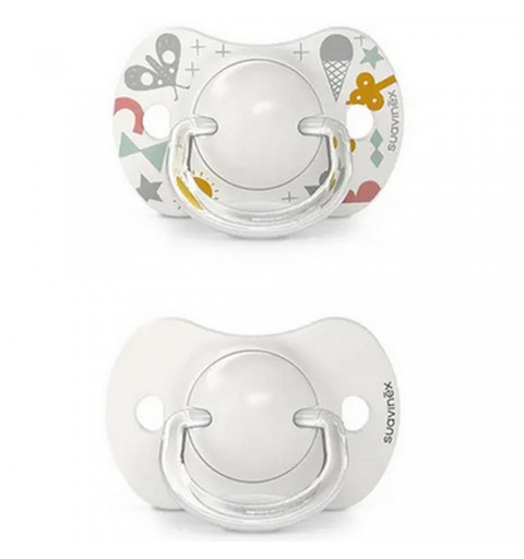 Suavinex Walk in the park - Smoczek fizjologiczny SX Pro 0-6 m 2szt | Szary